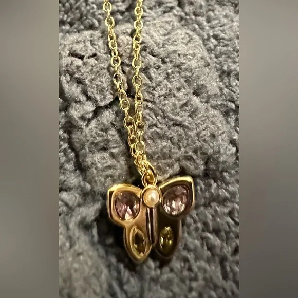 NWT COACH Butterfly Short Pendant Necklace (Multi) Necklace - Picture 4 of 7